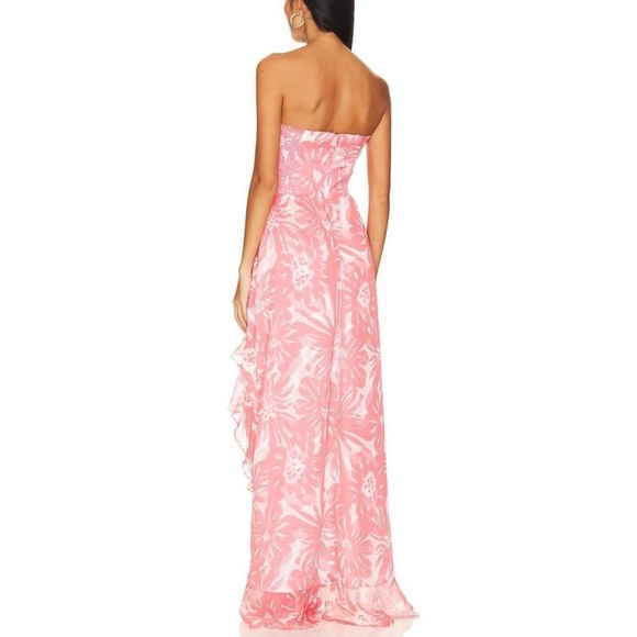 Amanda Uprichard New York x Revolve Strapless Eden Maxi Dress Paquita floral L - Picture 3 of 14